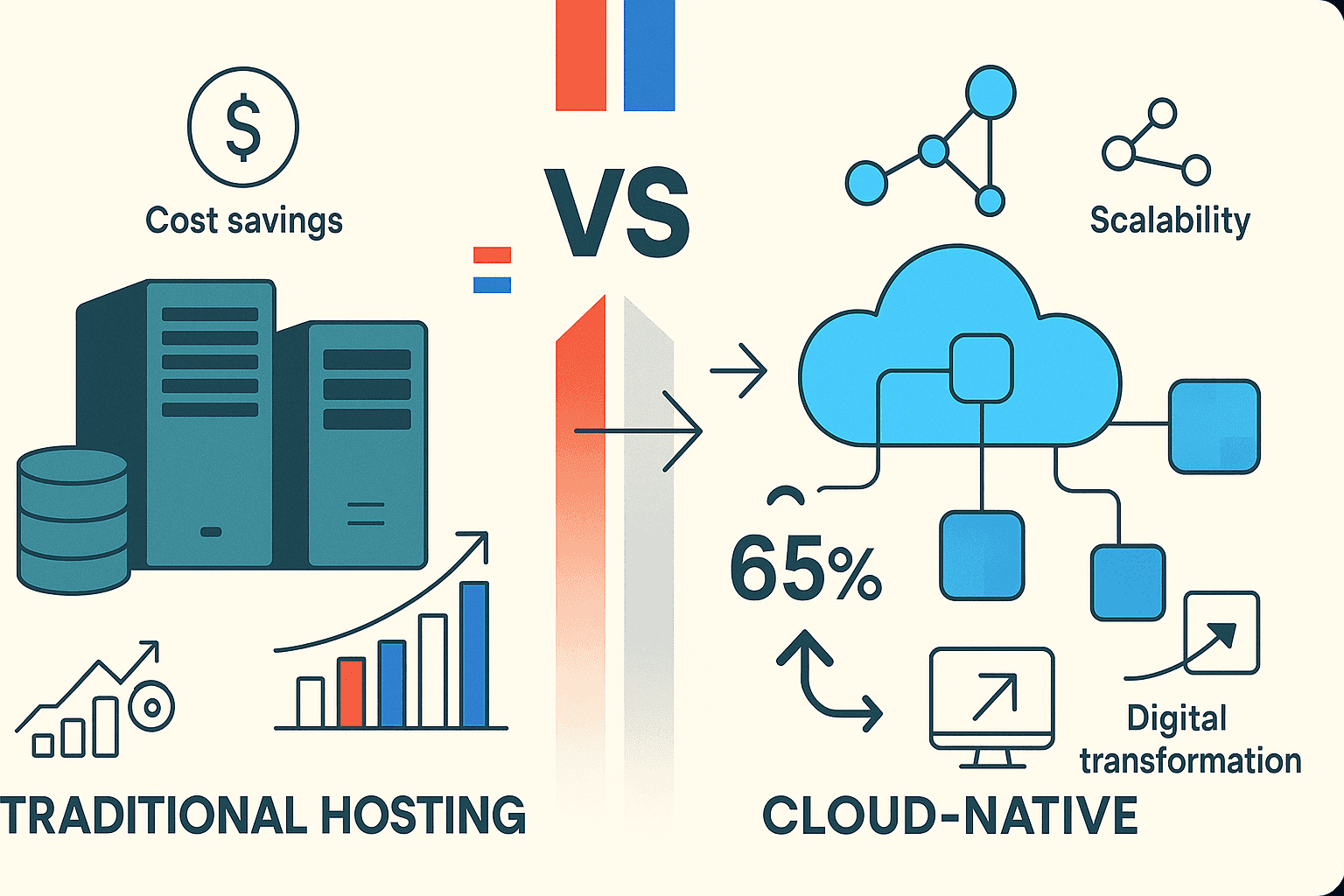 Cloud-Native Architectuur vs Traditionele Hosting: Complete Kostenvergelijking voor Nederlandse Bedrijven